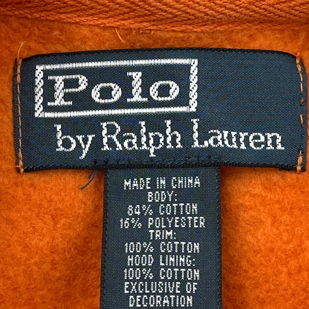 Polo By Ralph Lauren Hoodie - 2XL Orange Cotton Blend - Image 4