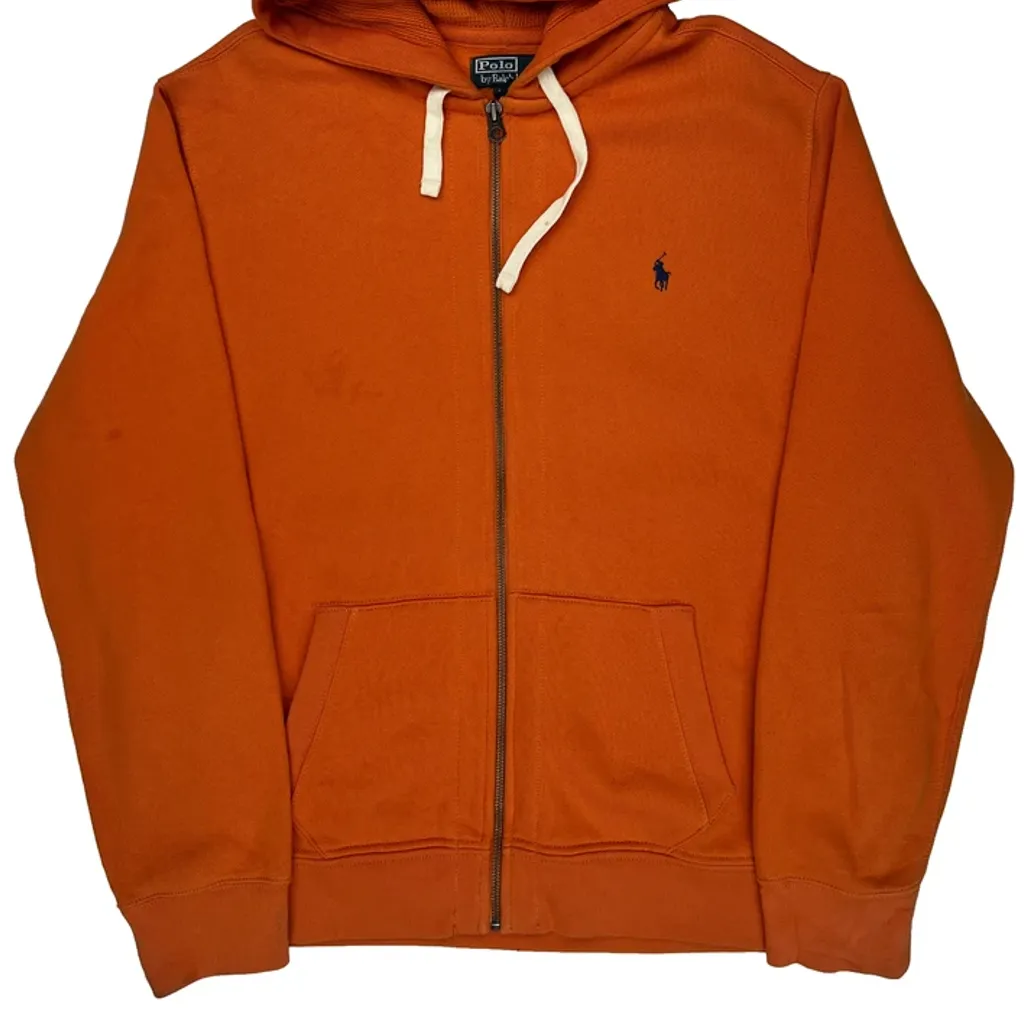 Polo By Ralph Lauren Hoodie - 2XL Orange Cotton Blend - Image 5