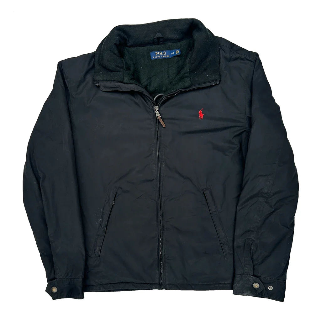 Polo By Ralph Lauren Jacket - Large Black Polyester