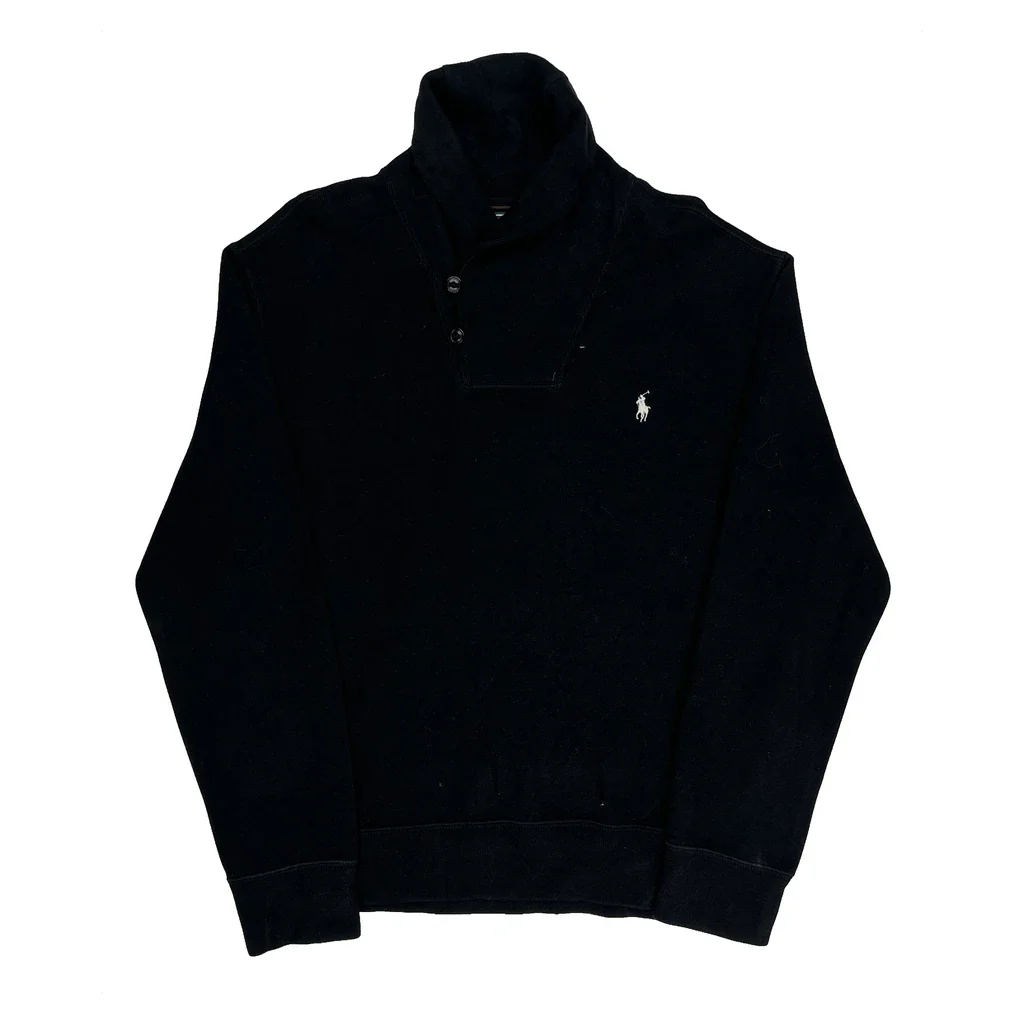 Polo By Ralph Lauren Jumper - Large Black Cotton
