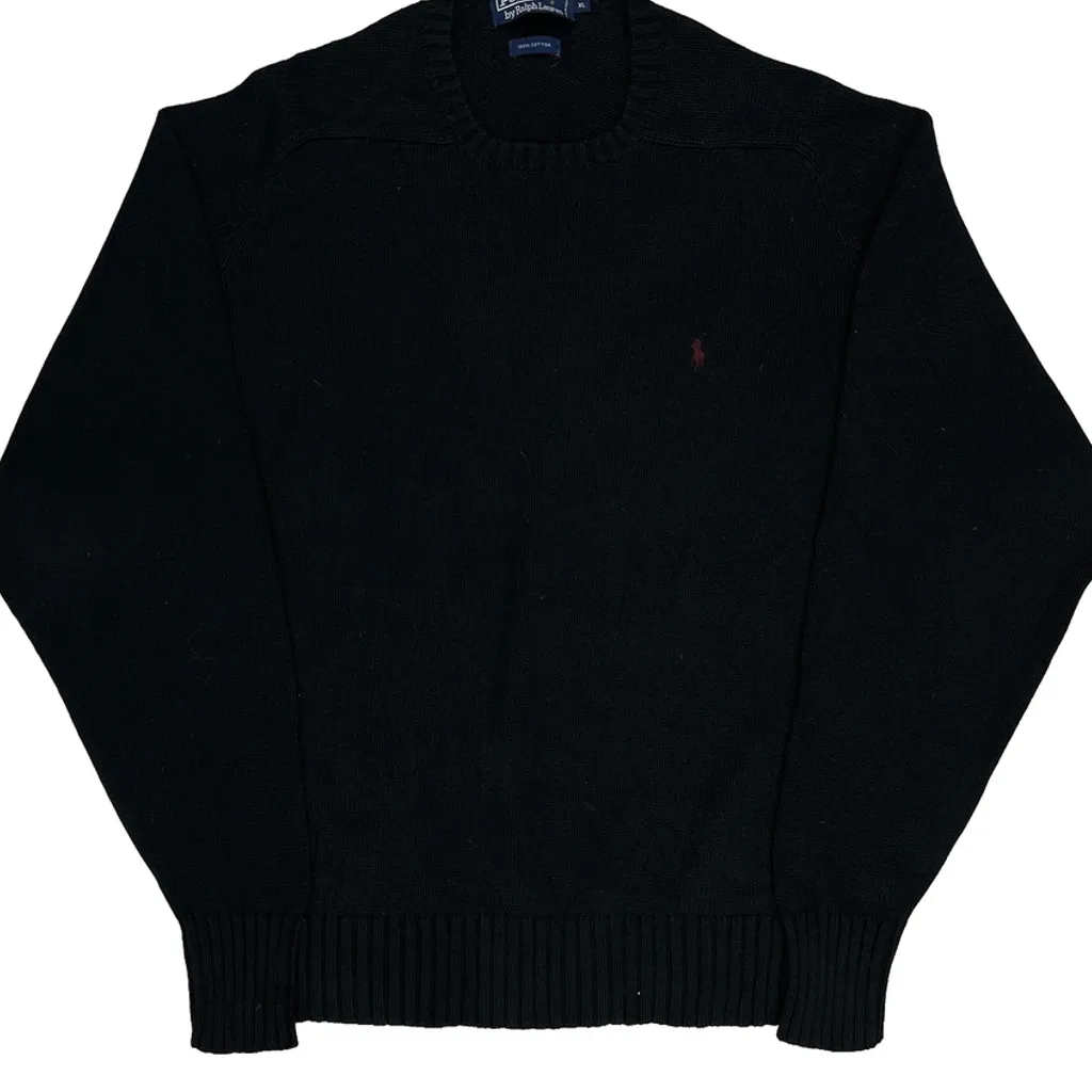 Polo By Ralph Lauren Chunky Knit Jumper - XL Black Cotton - Image 4