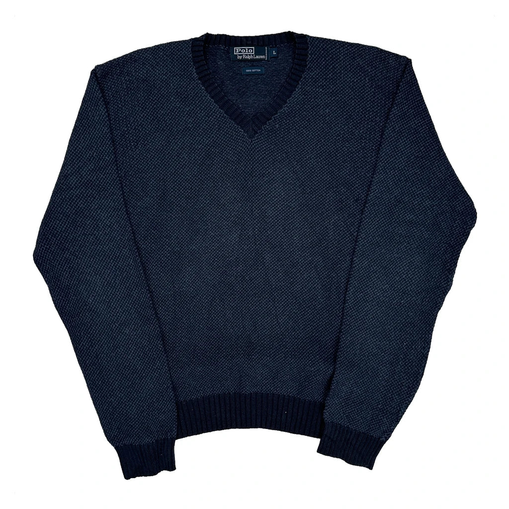 Polo By Ralph Lauren Jumper - Large Blue Cotton