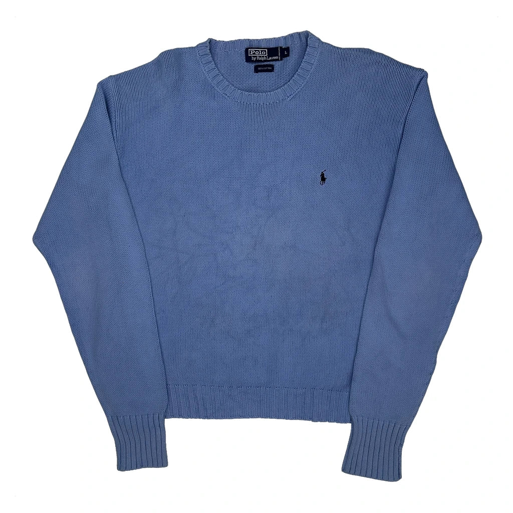 Polo By Ralph Lauren Jumper - Large Blue Cotton