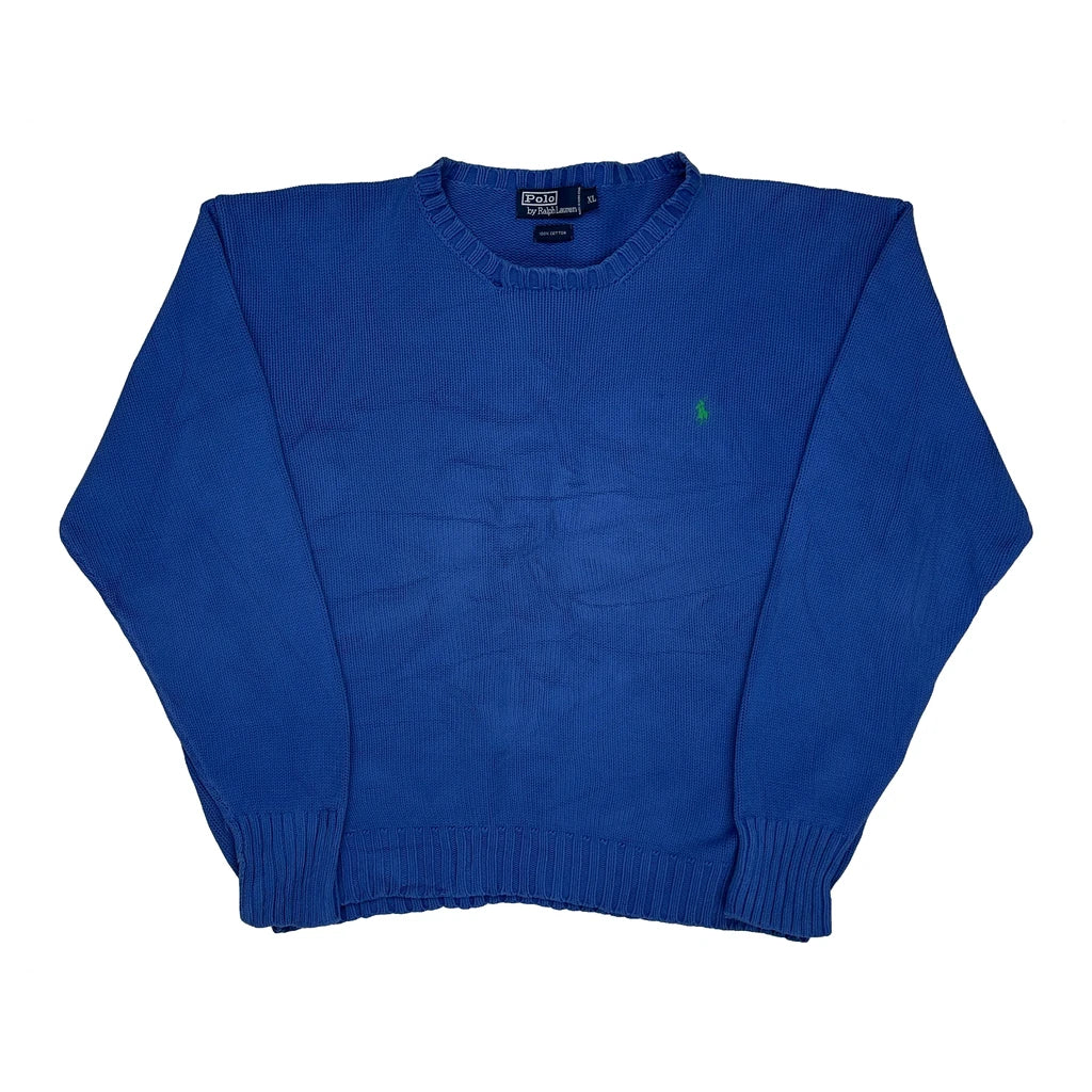 Polo By Ralph Lauren Jumper - XL Blue Cotton