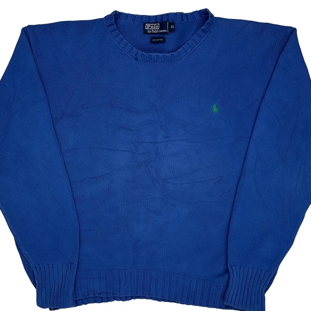 Polo By Ralph Lauren Jumper - XL Blue Cotton - Image 4