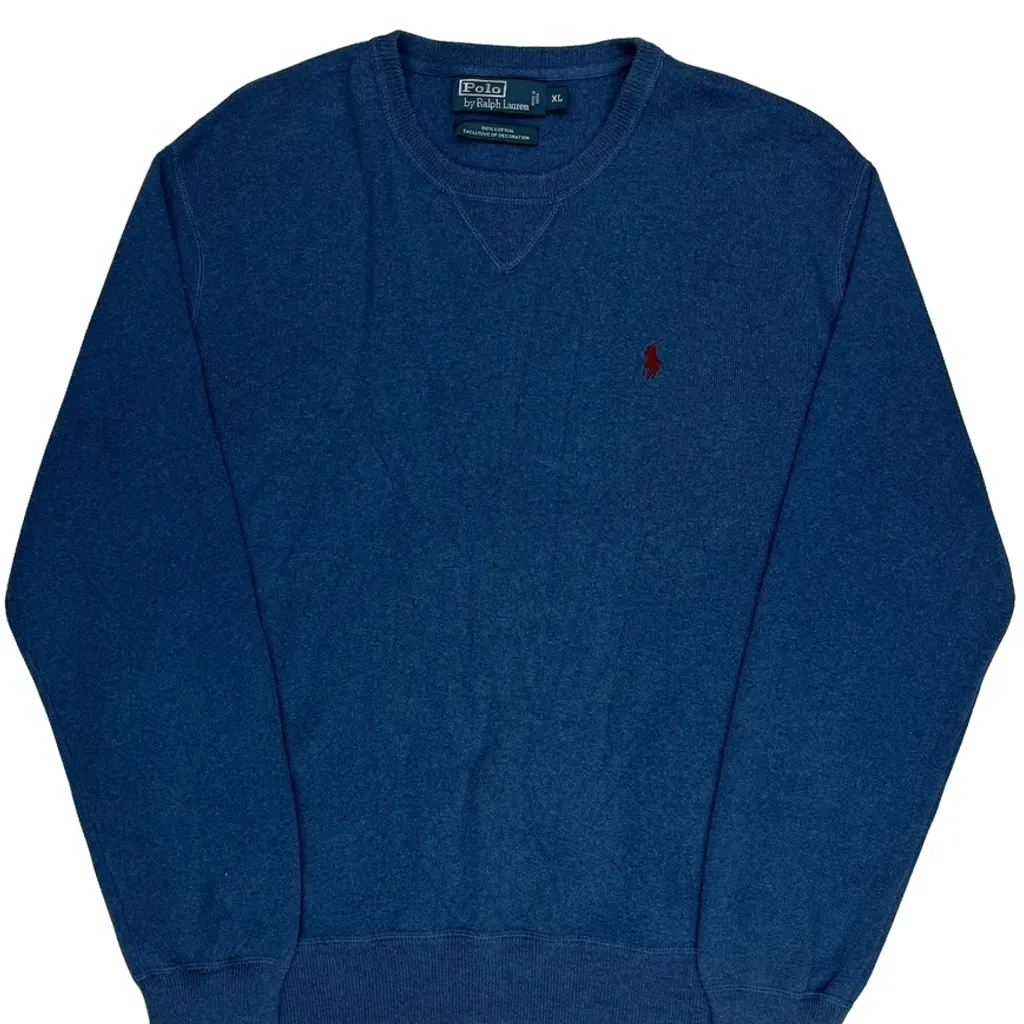 Polo By Ralph Lauren Jumper - XL Blue Cotton - Image 4