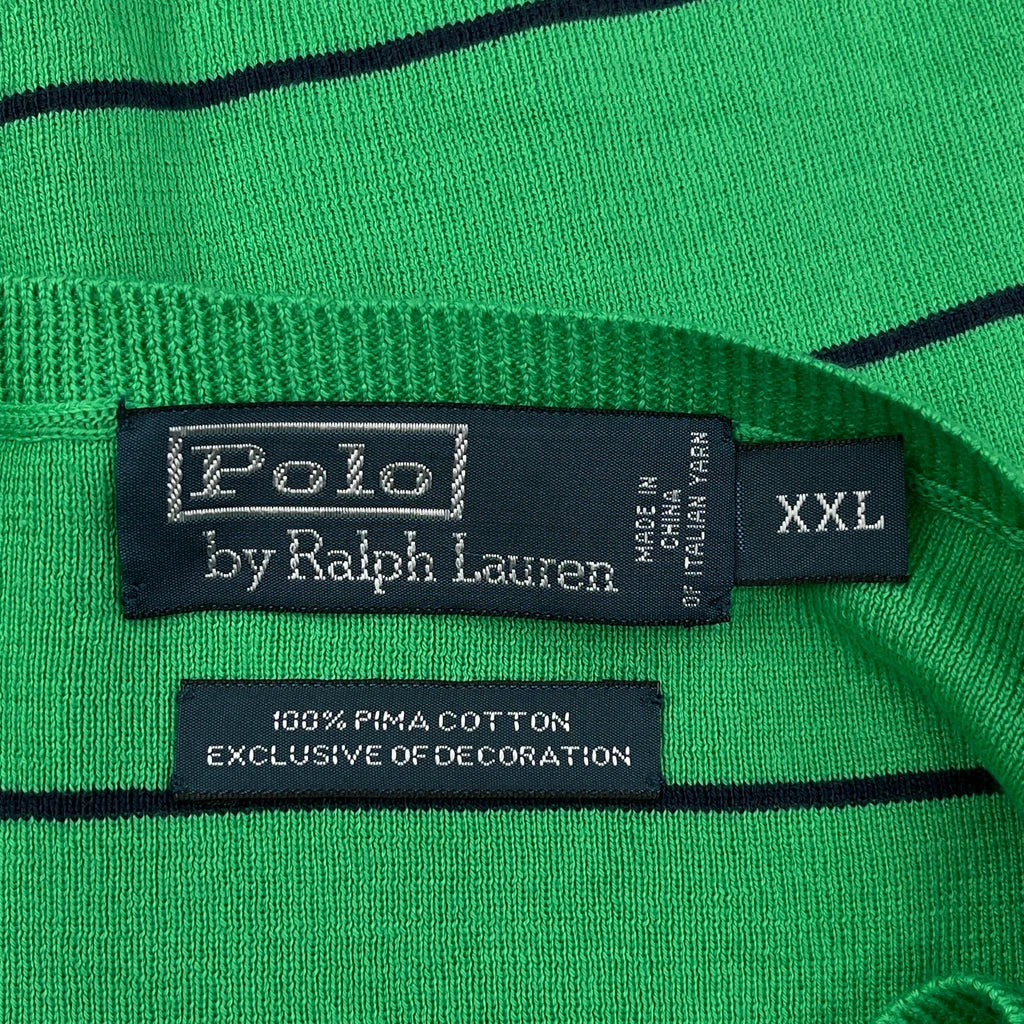 Polo By Ralph Lauren Striped Jumper - 2XL Green Cotton - Image 3