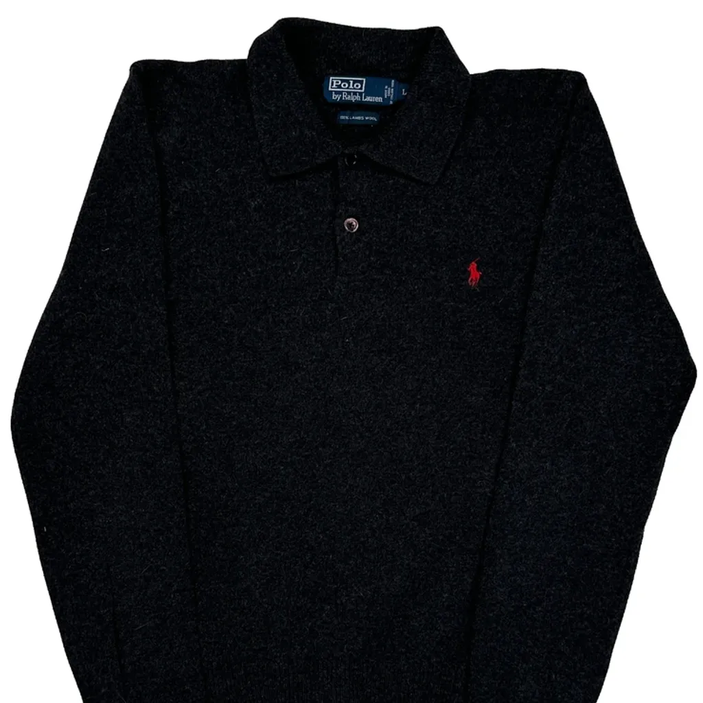Polo By Ralph Lauren Jumper - Large Grey Wool - Image 5