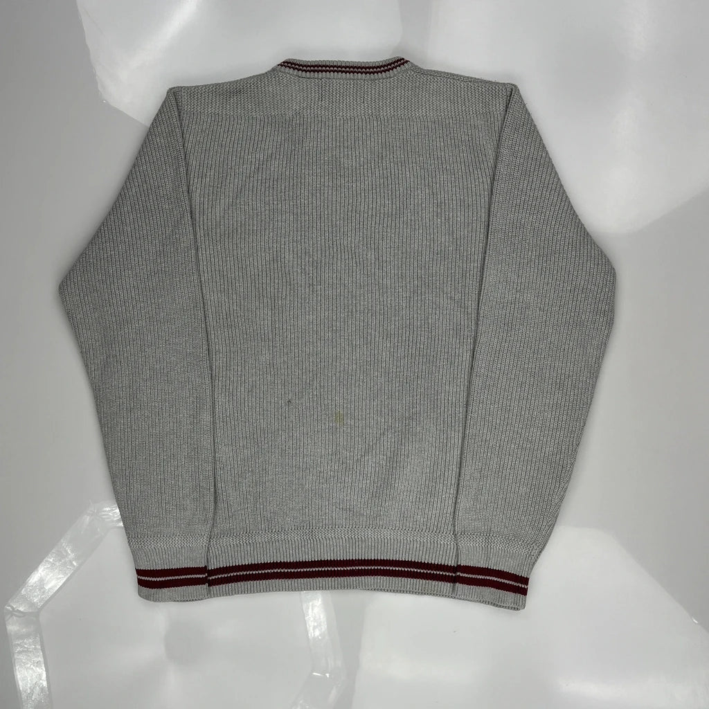 Polo By Ralph Lauren V-Neck Jumper - Large Grey Cotton - Image 3
