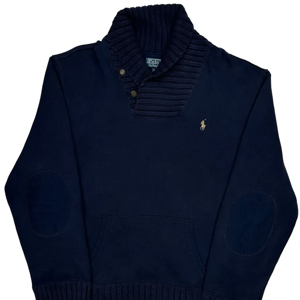 Polo By Ralph Lauren Jumper - XL Navy Cotton Blend - Image 4