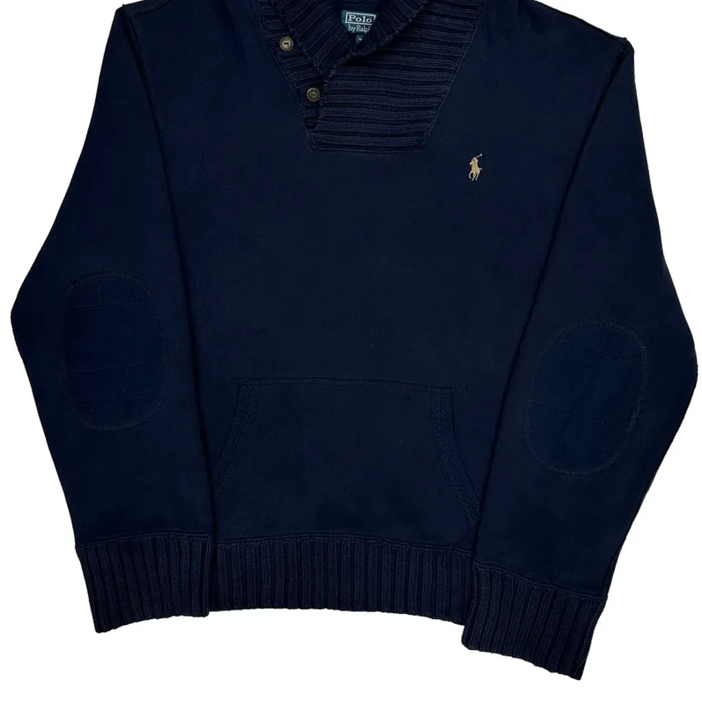 Polo By Ralph Lauren Jumper - XL Navy Cotton Blend - Image 5