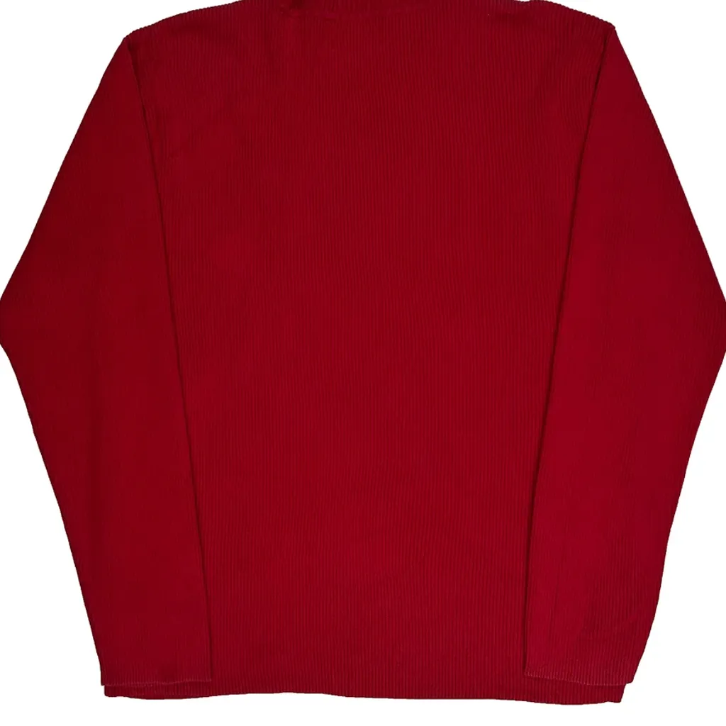 Polo By Ralph Lauren Ribbed Knit Jumper - Medium Red Cotton - Image 6
