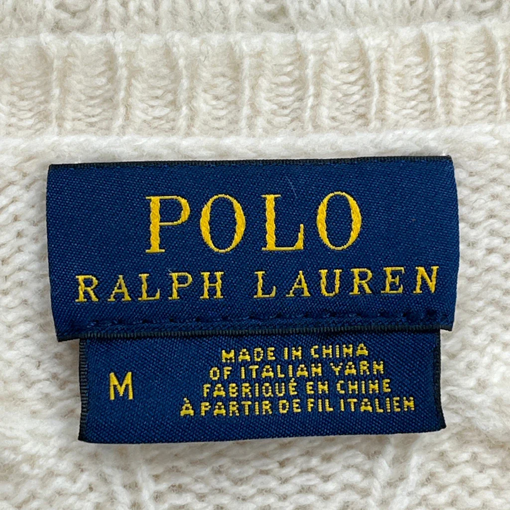 Polo By Ralph Lauren Jumper - Medium Cream Wool - Image 4