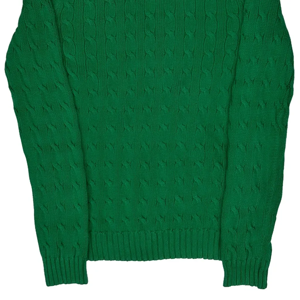 Polo By Ralph Lauren V-Neck Jumper - Small Green Cotton - Image 7