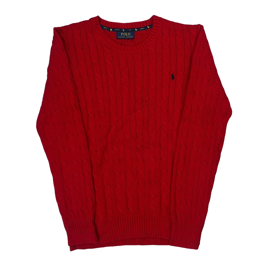 Polo By Ralph Lauren Jumper - Small Red Cotton