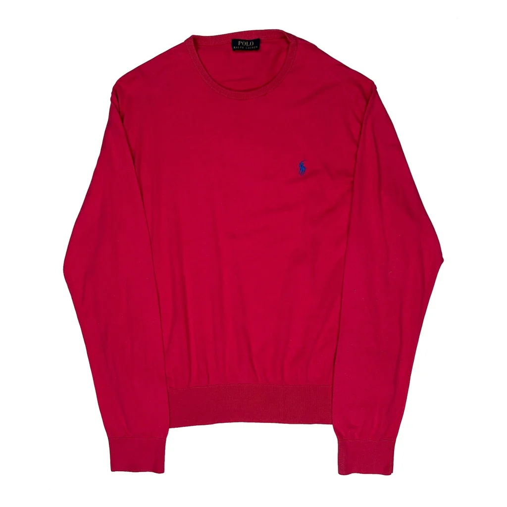 Polo By Ralph Lauren Jumper - XL Red Cotton