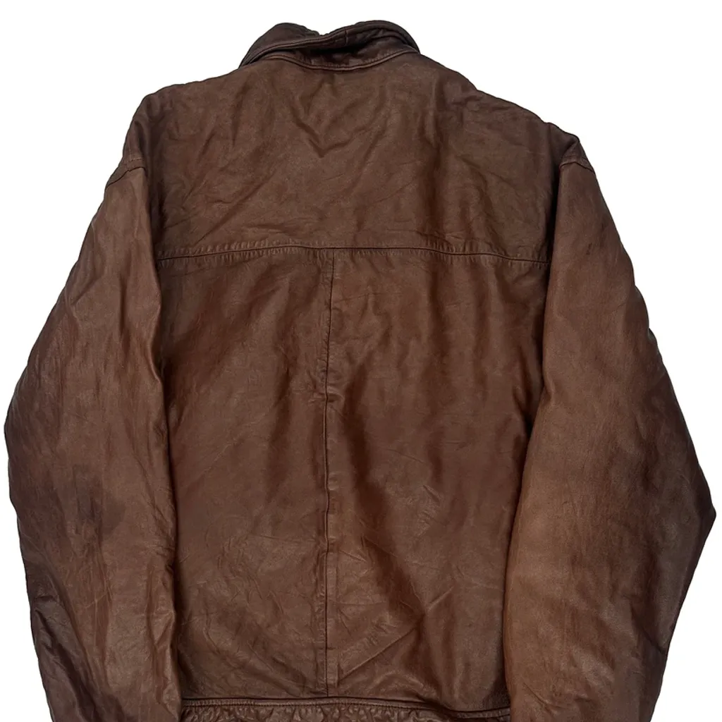 Polo By Ralph Lauren Harrington Leather Jacket - Large Brown Leather - Image 6