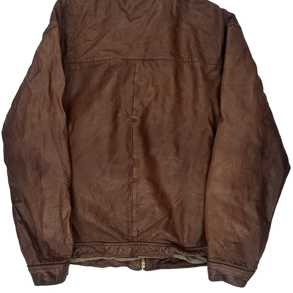Polo By Ralph Lauren Harrington Leather Jacket - Large Brown Leather - Image 7
