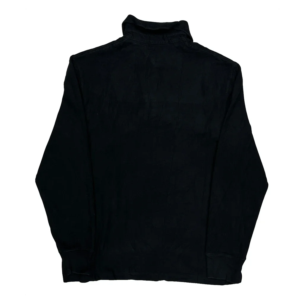 Polo By Ralph Lauren Long Sleeve Polo Shirt - Large Black Cotton - Image 2