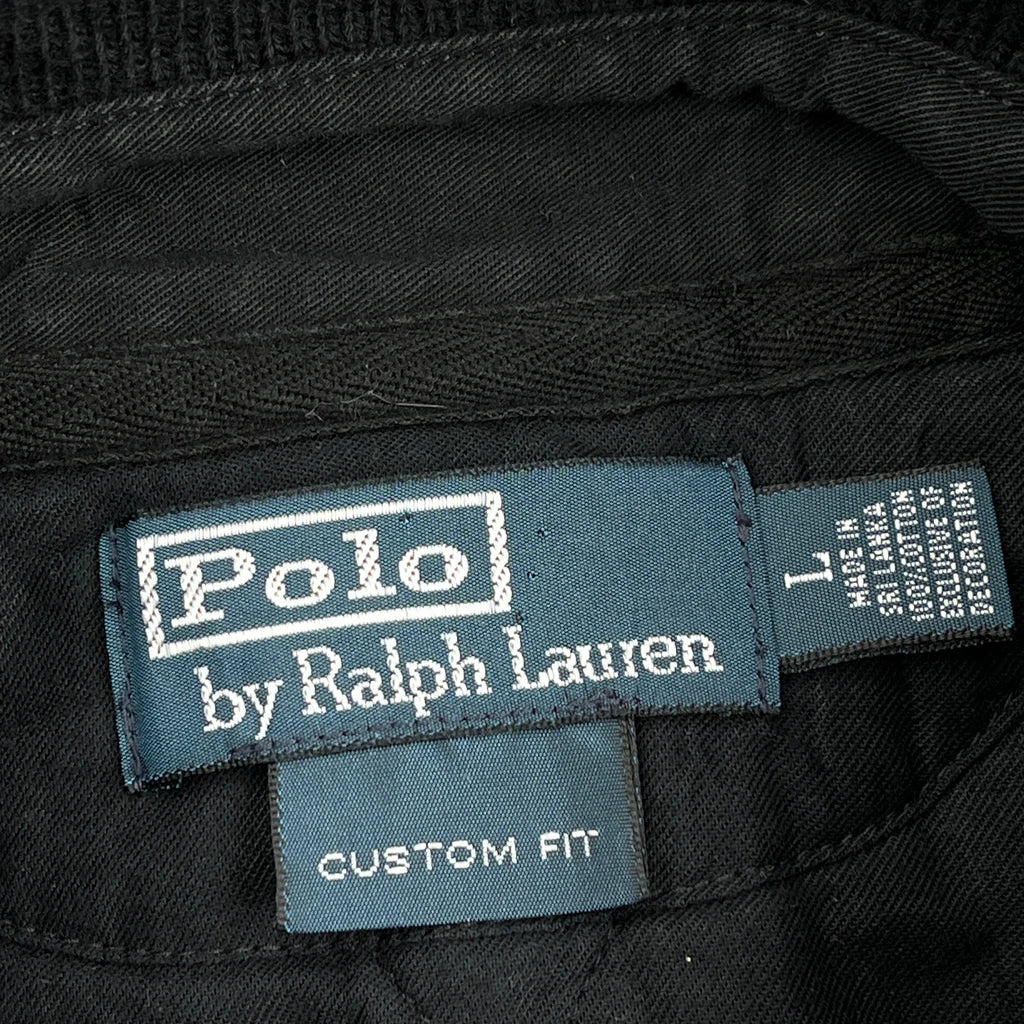 Polo By Ralph Lauren Long Sleeve Polo Shirt - Large Black Cotton - Image 3
