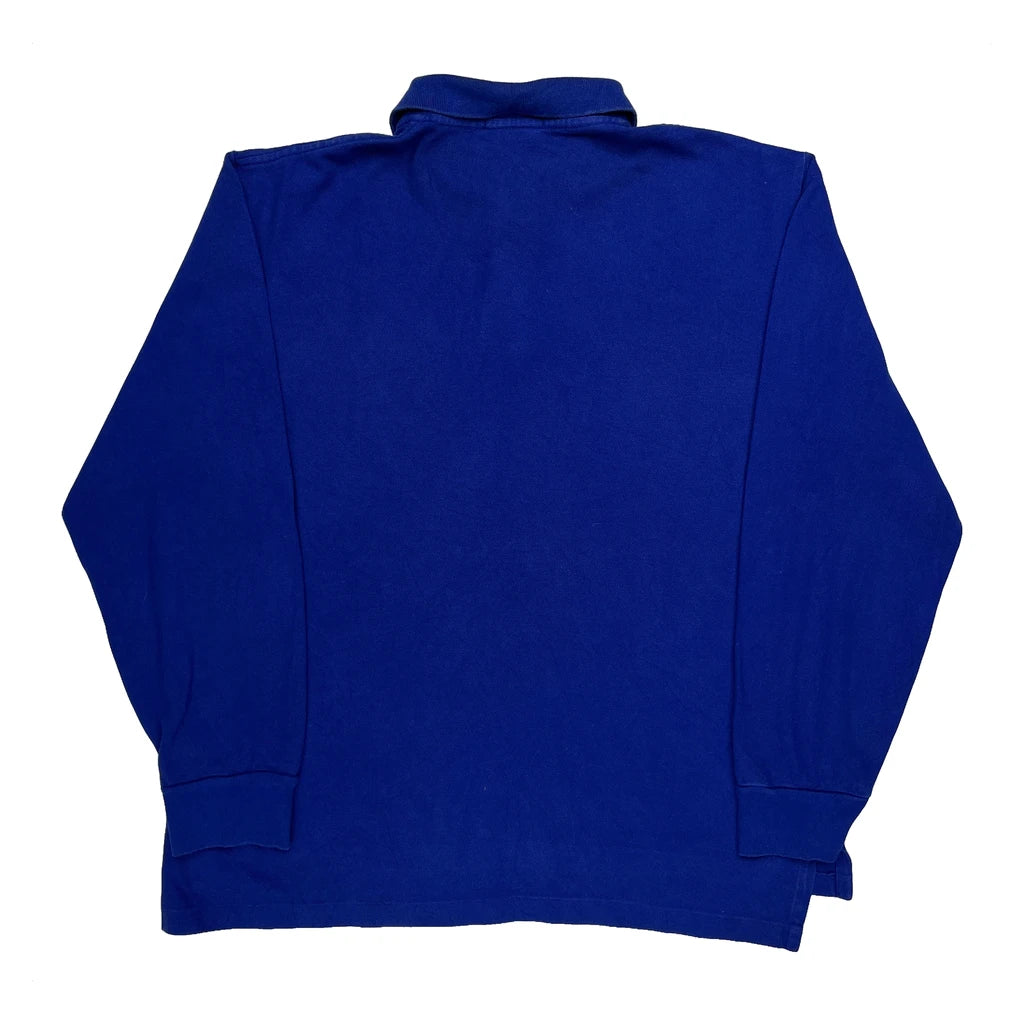 Polo By Ralph Lauren Long Sleeve Polo Shirt - Large Blue Cotton - Image 2