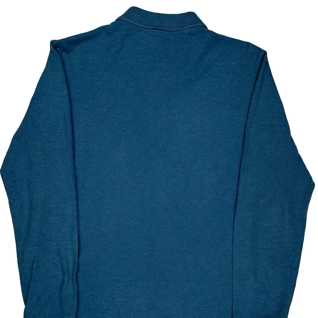 Polo By Ralph Lauren Long Sleeve Polo Shirt - XL Blue Cotton - Image 8