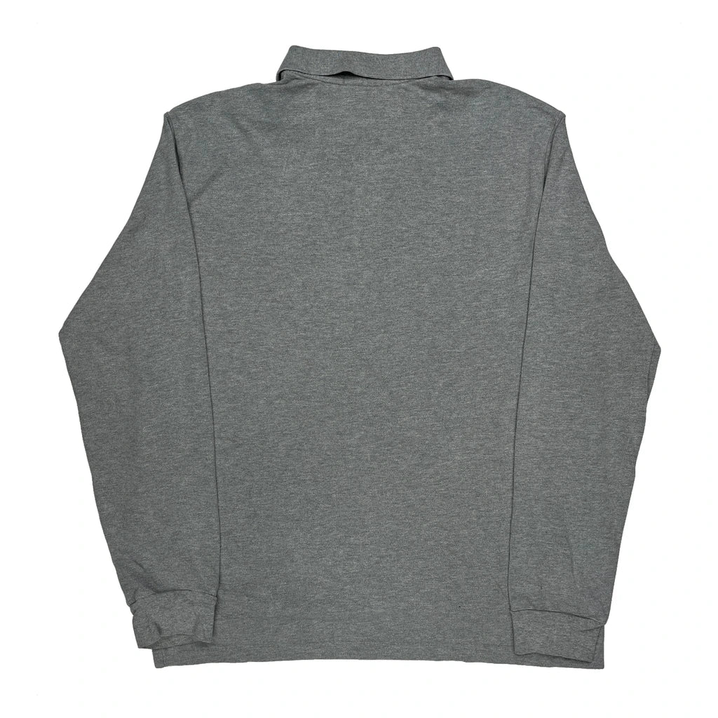 Polo By Ralph Lauren Long Sleeve Polo Shirt - XL Grey Cotton - Image 2