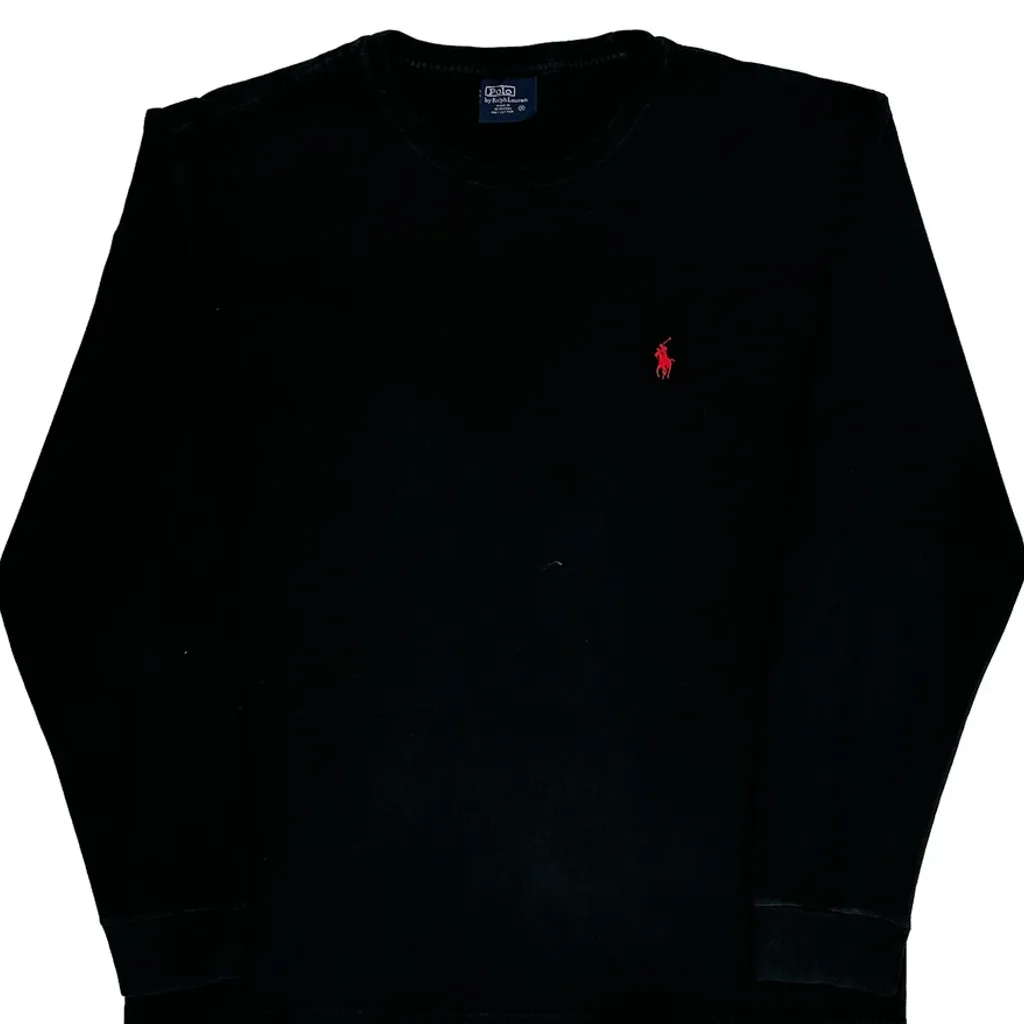 Polo By Ralph Lauren Long Sleeve T-Shirt - Medium Black Cotton - Image 5