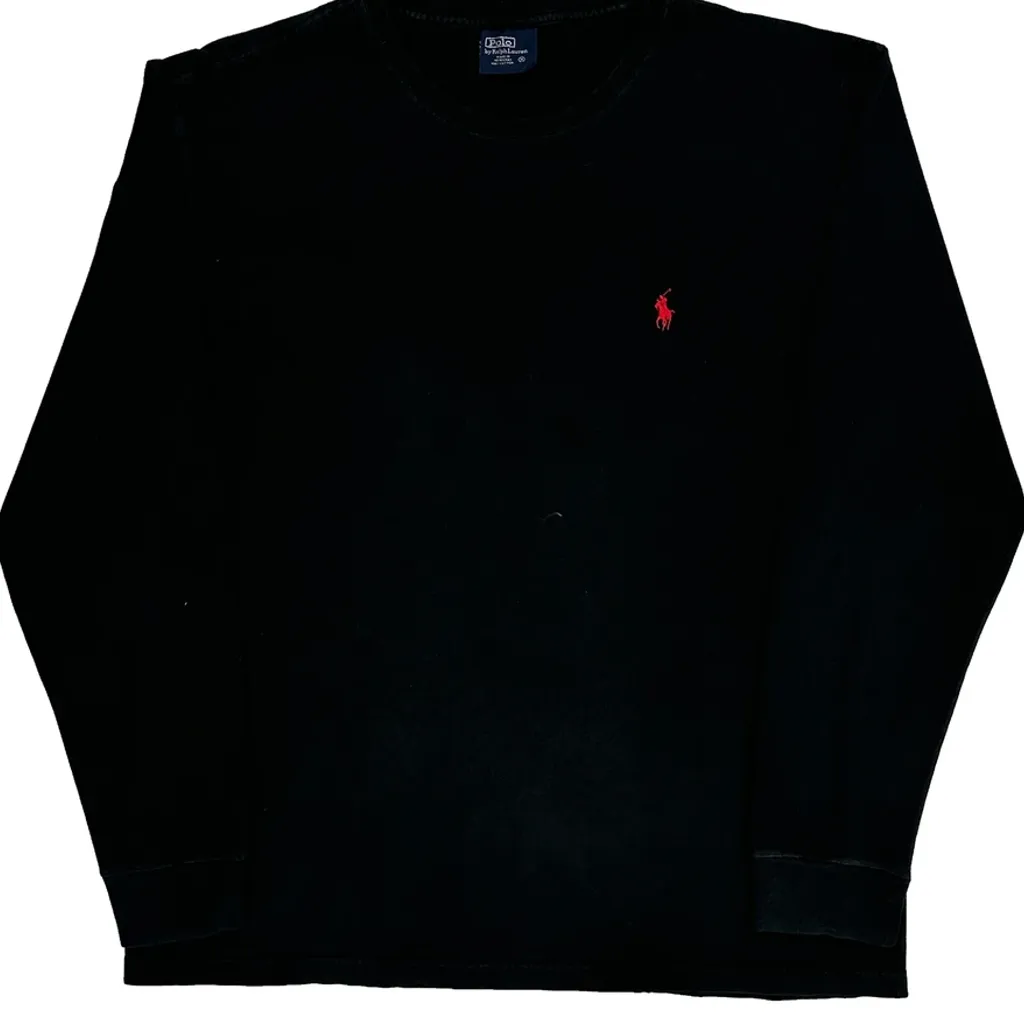 Polo By Ralph Lauren Long Sleeve T-Shirt - Medium Black Cotton - Image 6