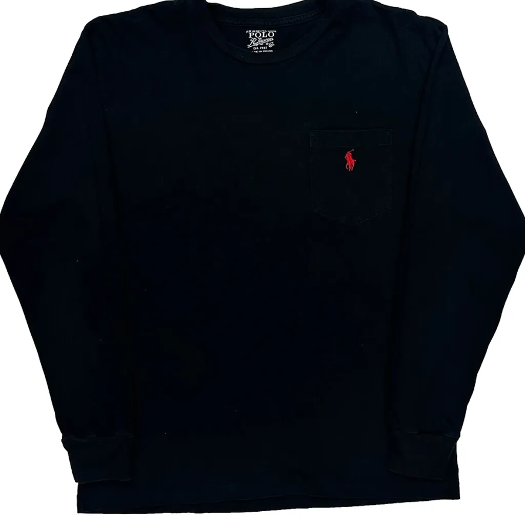 Polo By Ralph Lauren Long Sleeve T-Shirt - Small Black Cotton - Image 5