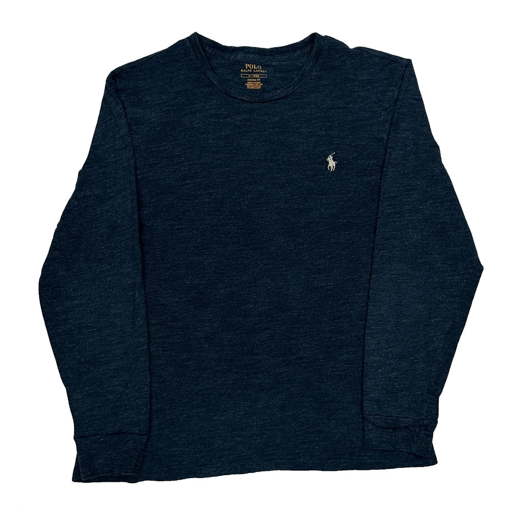 Polo By Ralph Lauren Long Sleeve T-Shirt - Medium Blue Cotton