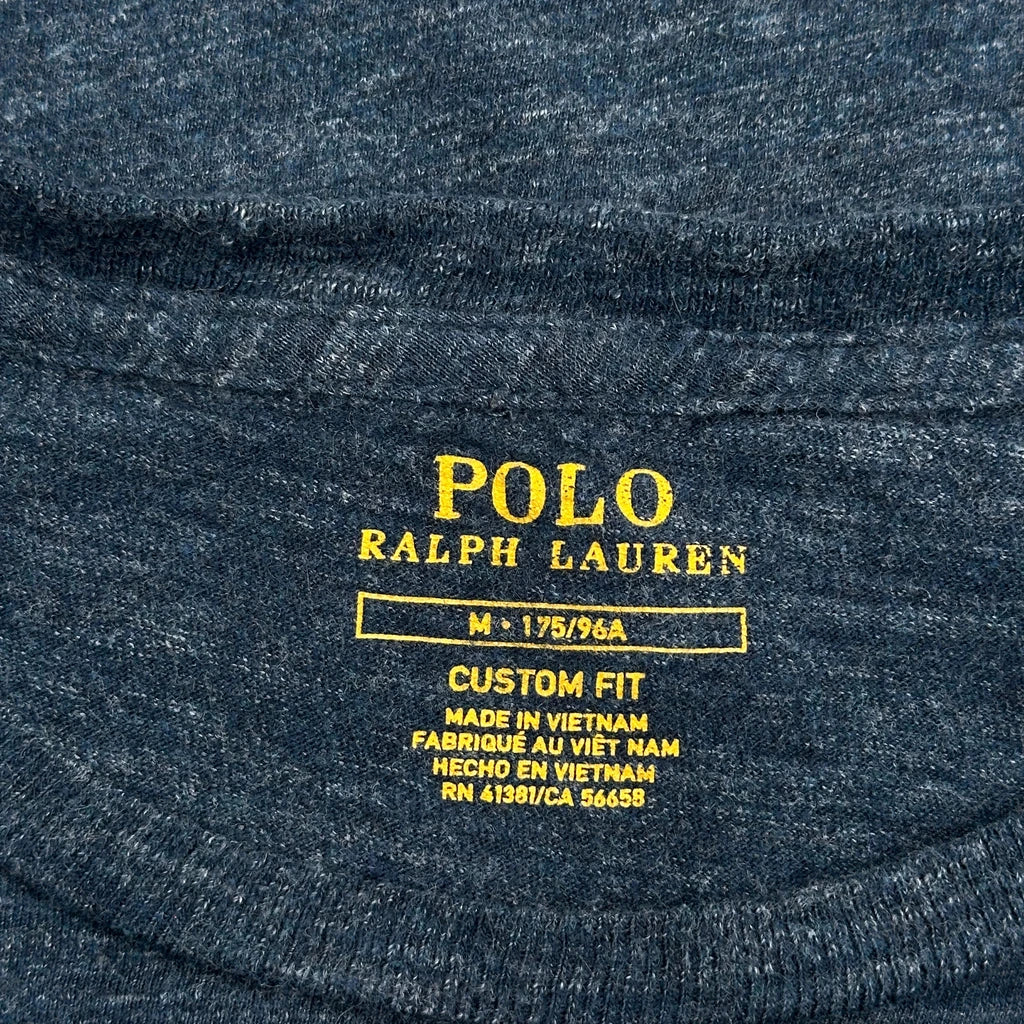 Polo By Ralph Lauren Long Sleeve T-Shirt - Medium Blue Cotton - Image 3