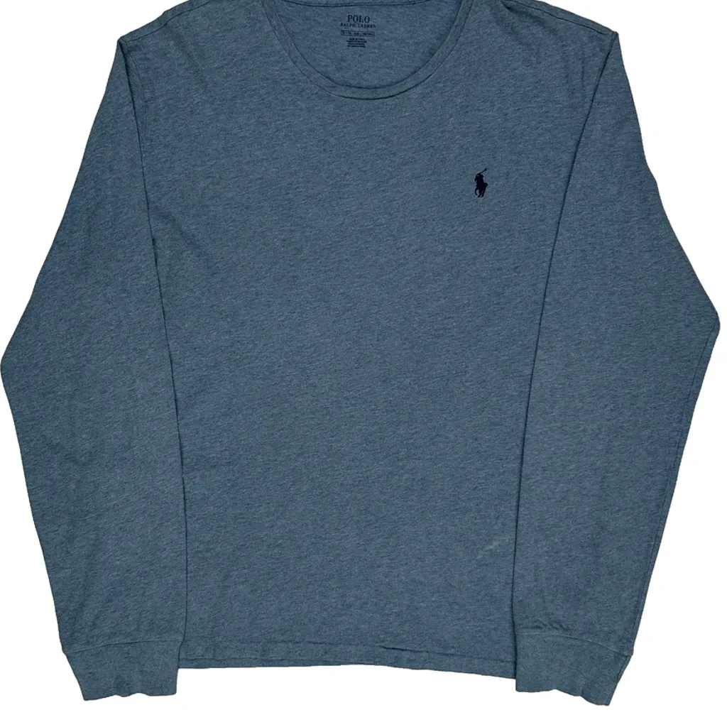Polo By Ralph Lauren Long Sleeve T-Shirt - XL Blue Cotton - Image 4