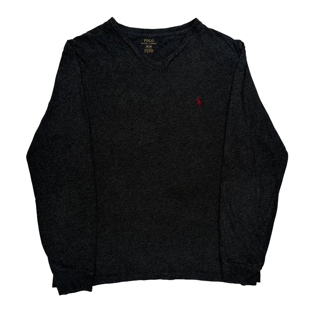 Polo By Ralph Lauren Long Sleeve T-Shirt - Medium Grey Cotton