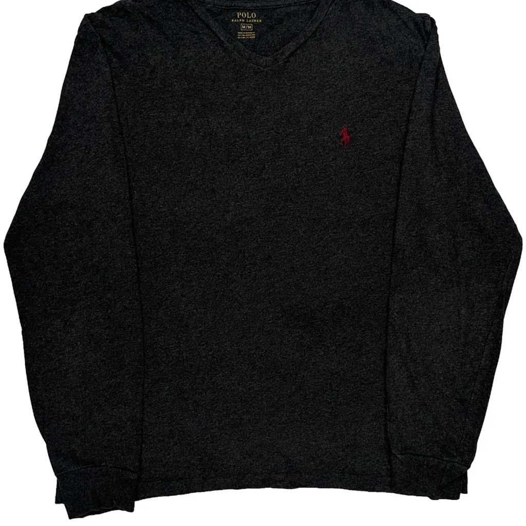 Polo By Ralph Lauren Long Sleeve T-Shirt - Medium Grey Cotton - Image 4