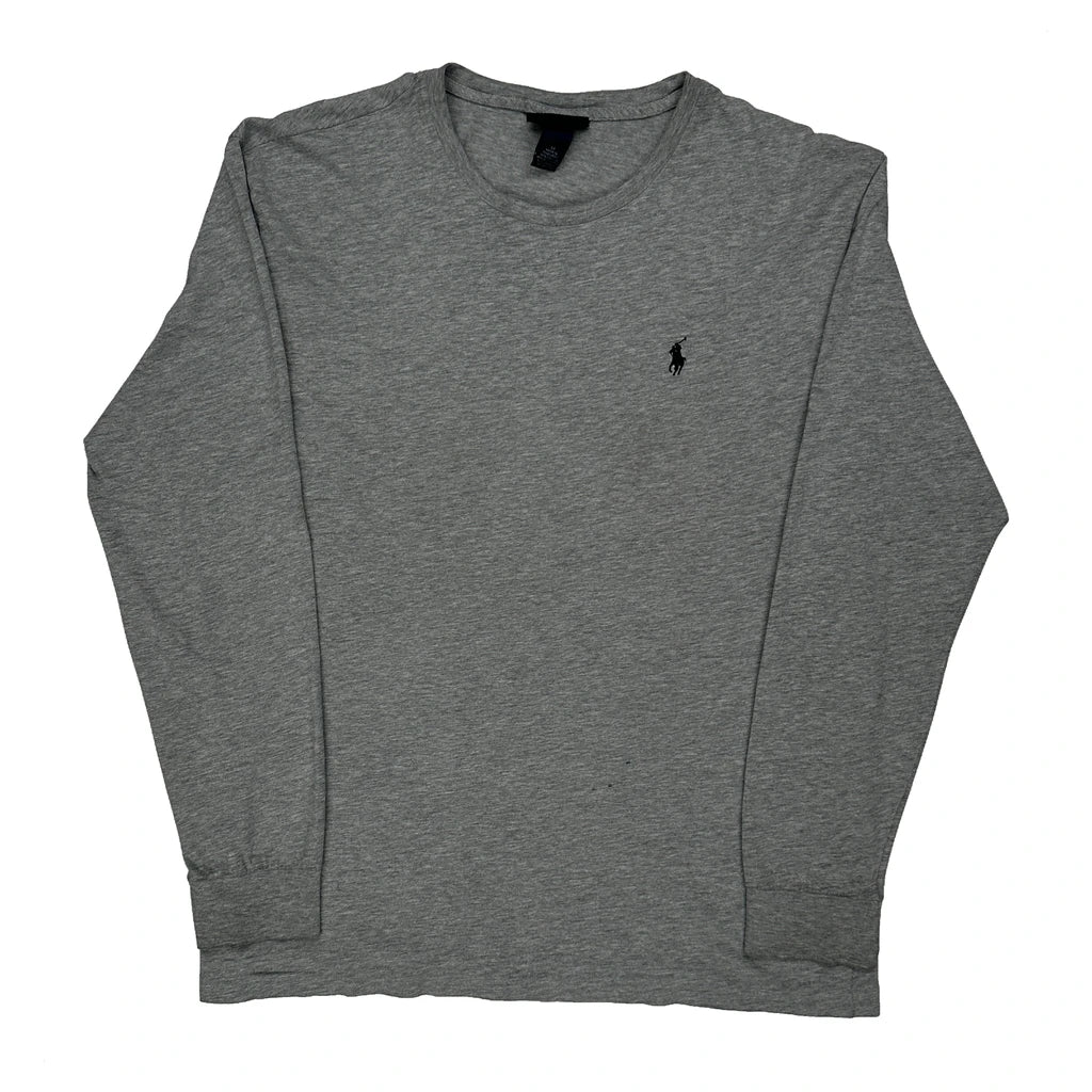 Polo By Ralph Lauren Long Sleeve T-Shirt - Medium Grey Cotton
