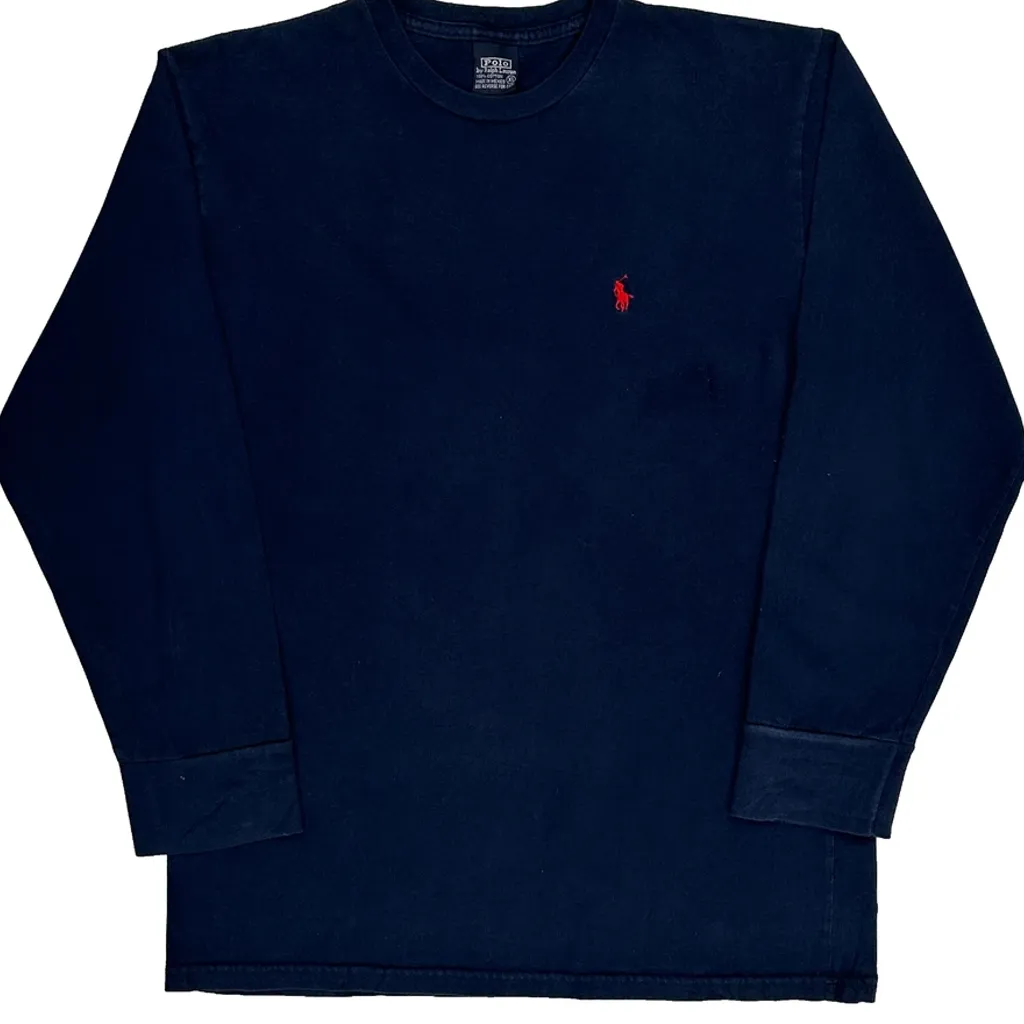 Polo By Ralph Lauren Long Sleeve T-Shirt - XL Navy Cotton - Image 5