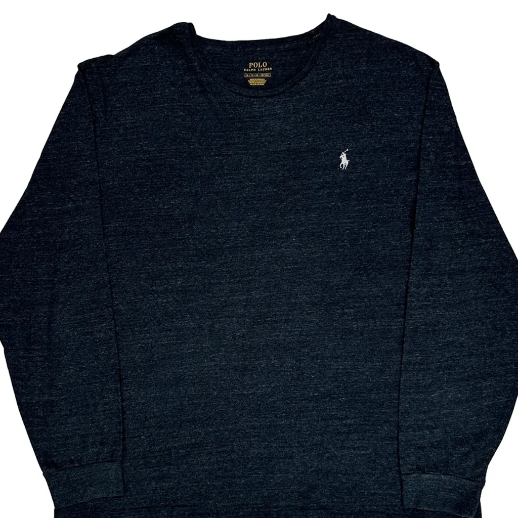 Polo By Ralph Lauren Long Sleeve T-Shirt - XL Navy Cotton - Image 4