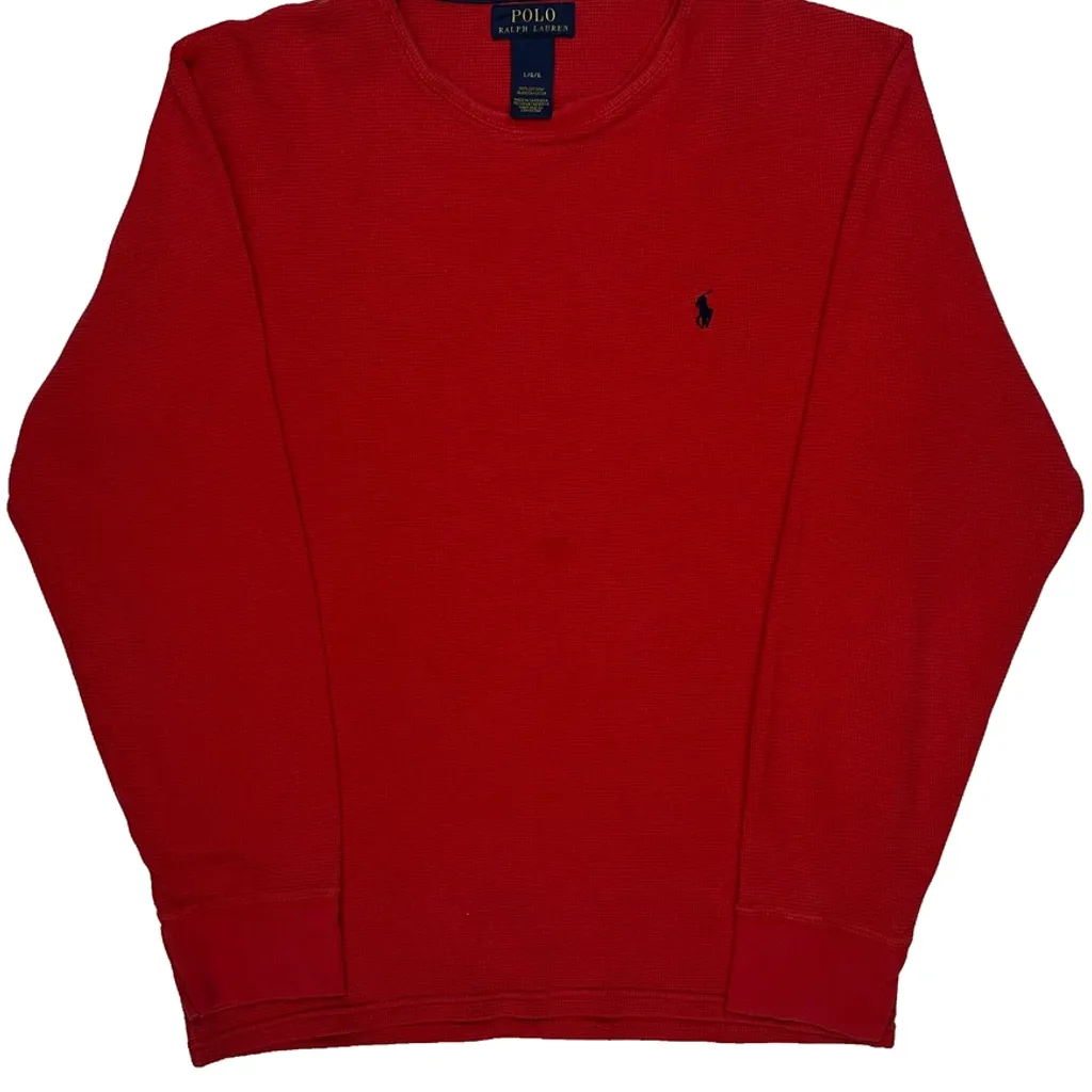 Polo By Ralph Lauren Long Sleeve T-Shirt - Large Red Cotton - Image 6