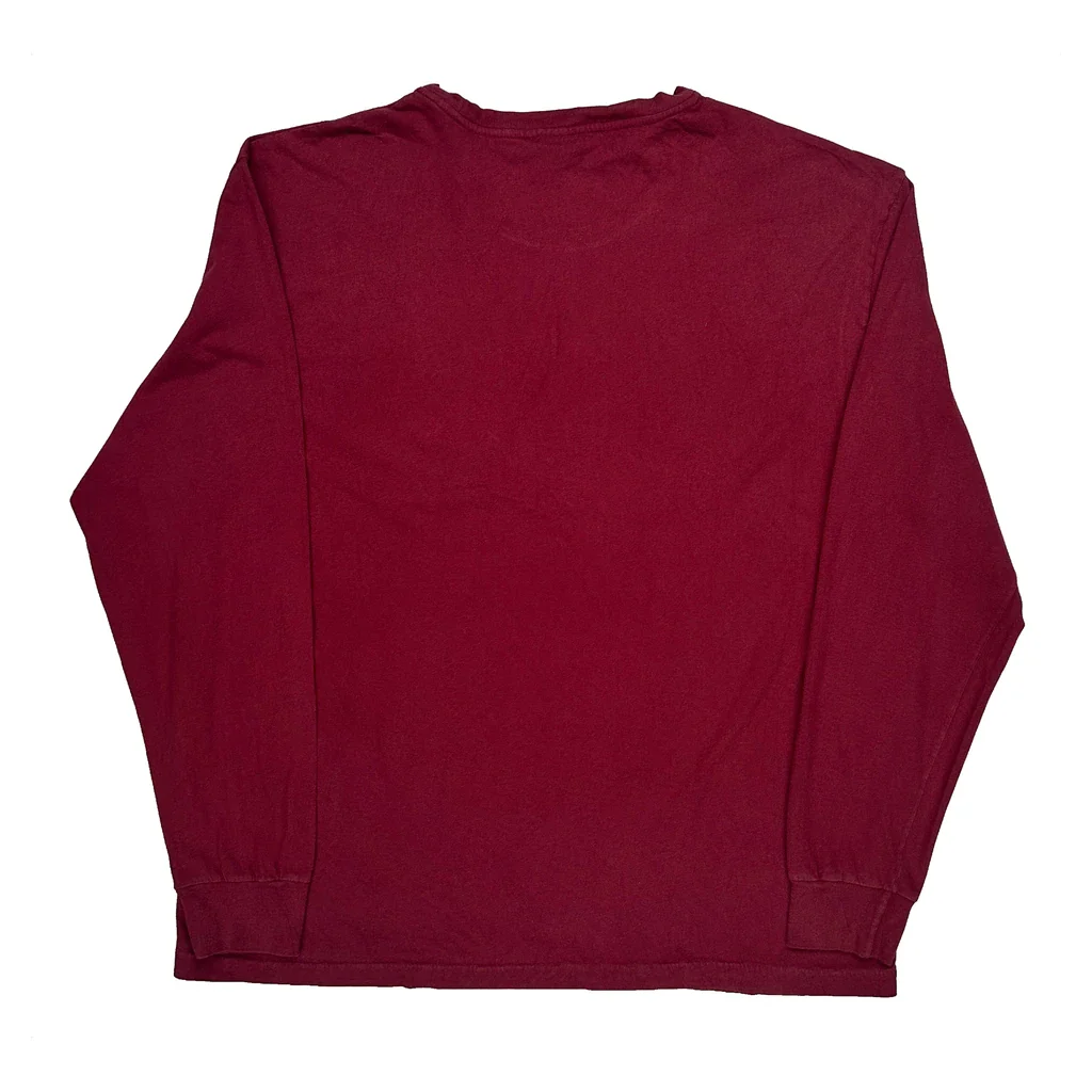 Polo By Ralph Lauren Long Sleeve T-Shirt - Medium Red Cotton - Image 2
