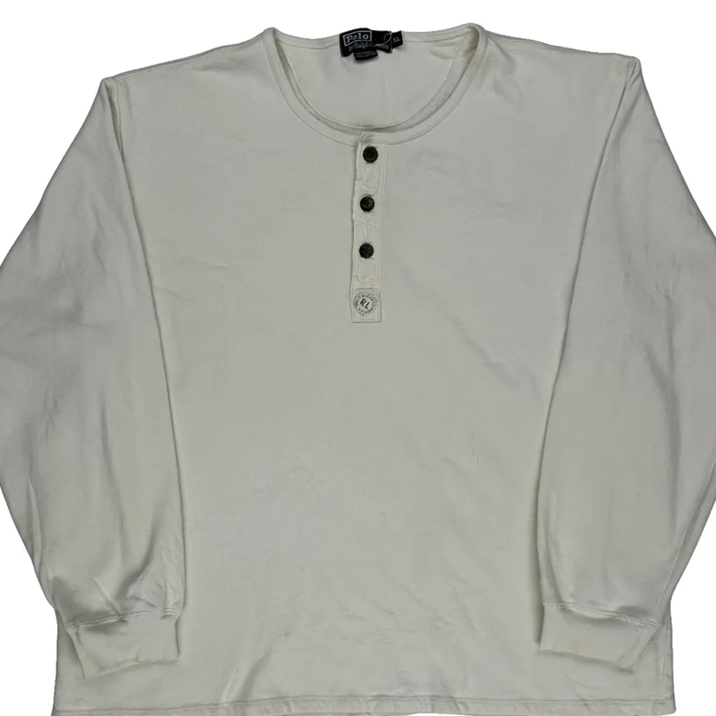 Polo By Ralph Lauren Long Sleeve T-Shirt - XL White Cotton - Image 5