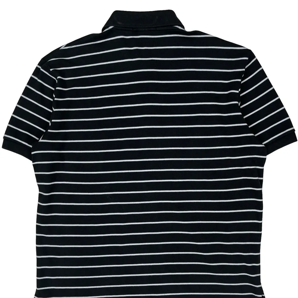 Polo By Ralph Lauren Striped Polo Shirt - Large Black Cotton - Image 7