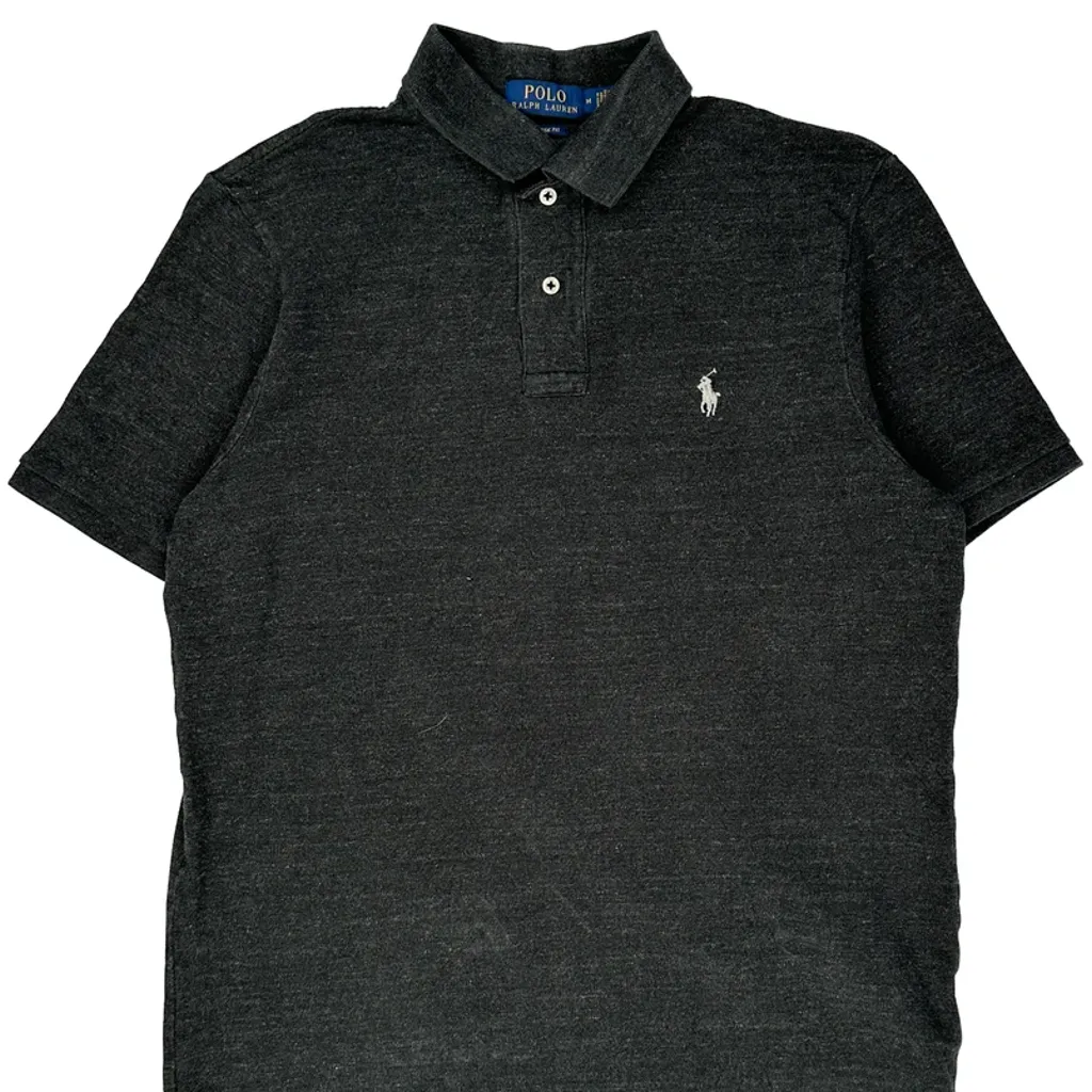 Polo By Ralph Lauren Polo Shirt - Medium Black Cotton - Image 4