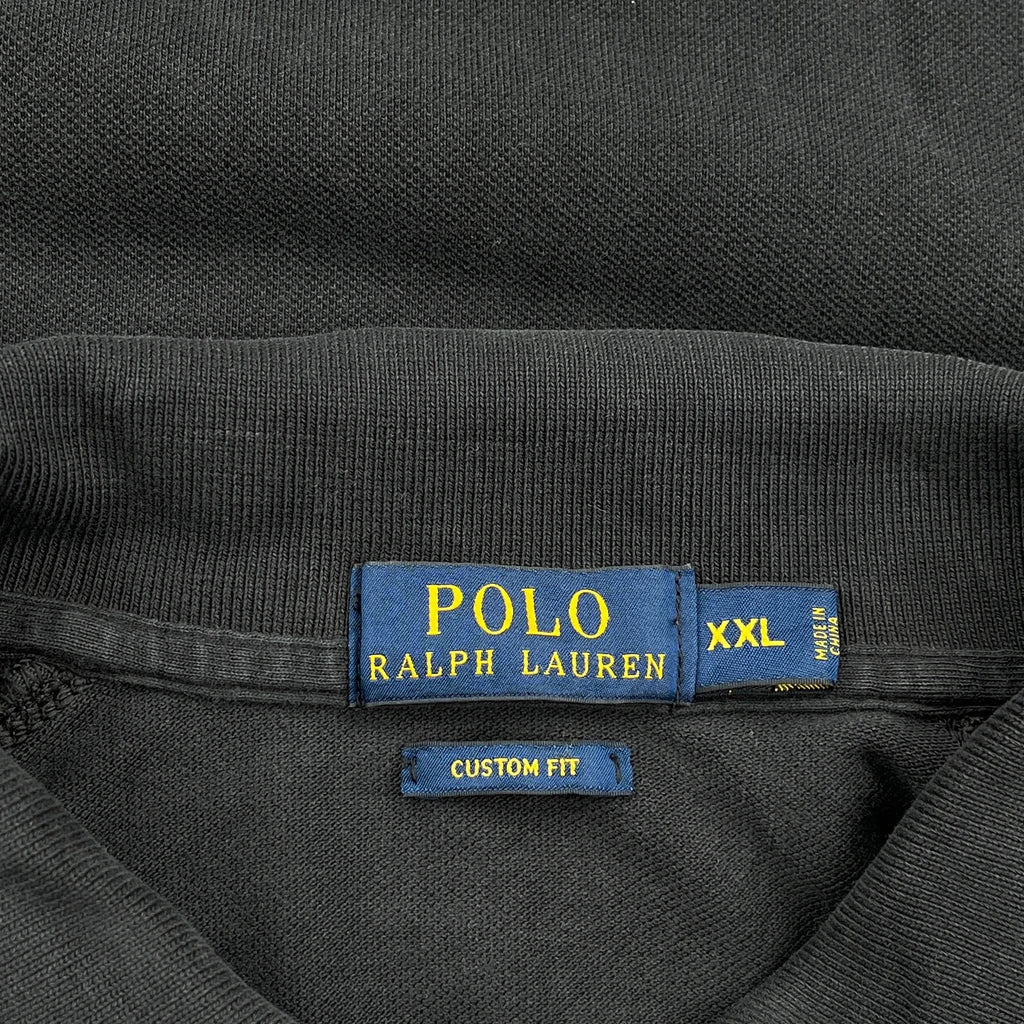 Polo By Ralph Lauren Graphic Polo Shirt - 2XL Black Cotton - Image 3