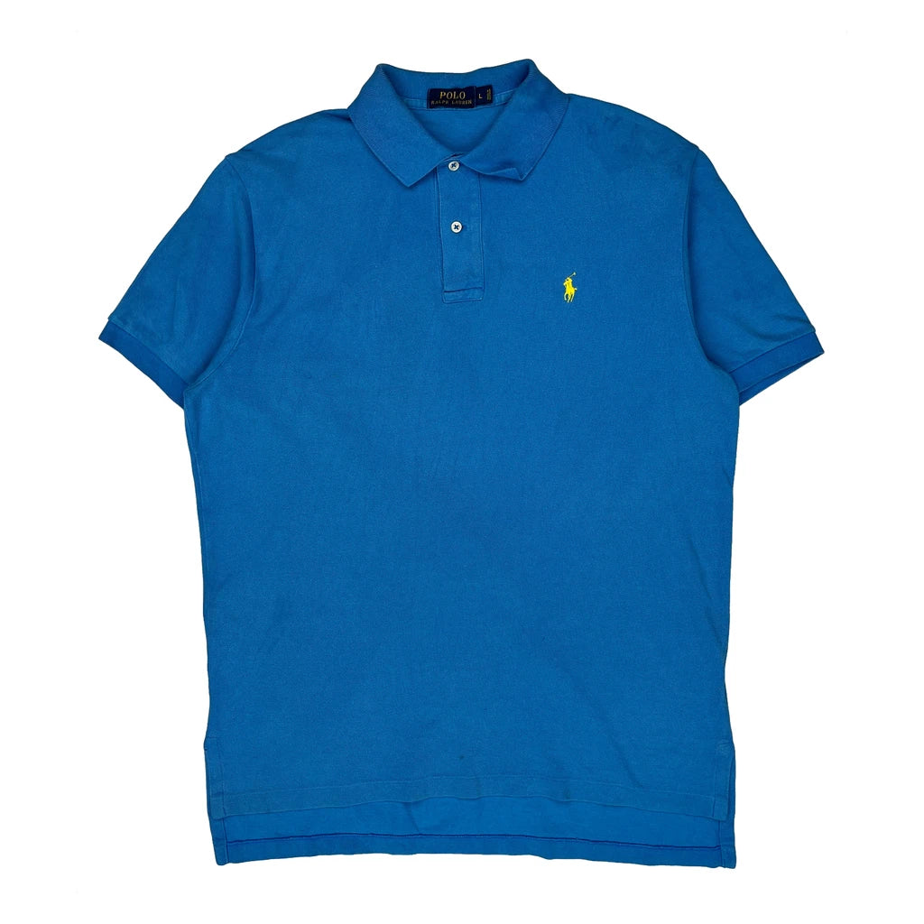 Polo By Ralph Lauren Polo Shirt - Large Blue Cotton