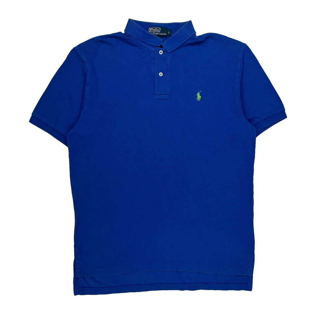 Polo By Ralph Lauren Polo Shirt - Large Blue Cotton