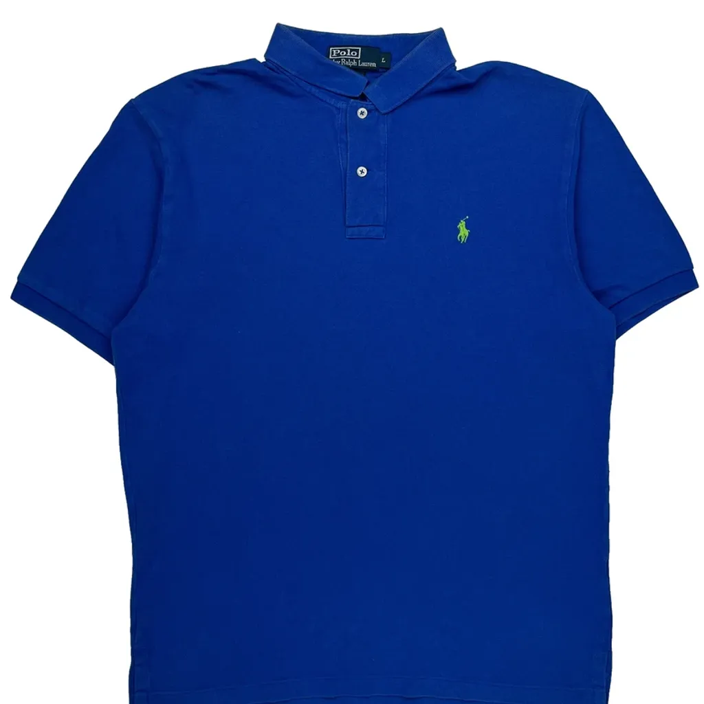 Polo By Ralph Lauren Polo Shirt - Large Blue Cotton - Image 5