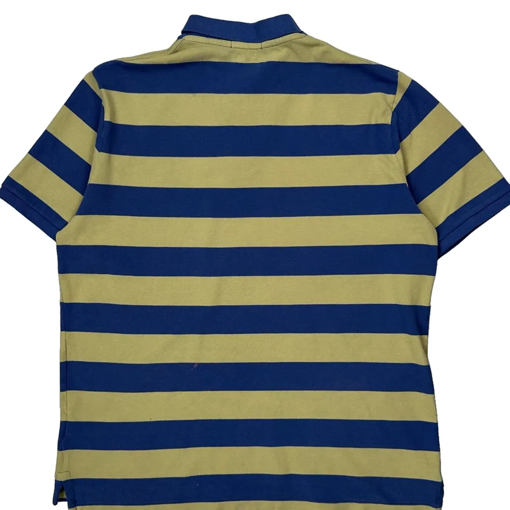 Polo By Ralph Lauren Striped Polo Shirt - Large Blue Cotton - Image 6