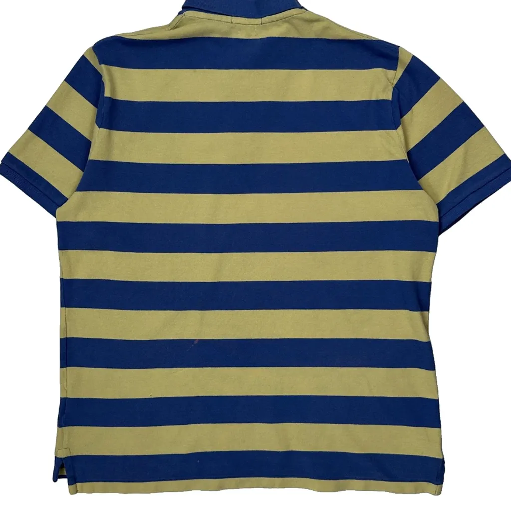 Polo By Ralph Lauren Striped Polo Shirt - Large Blue Cotton - Image 7