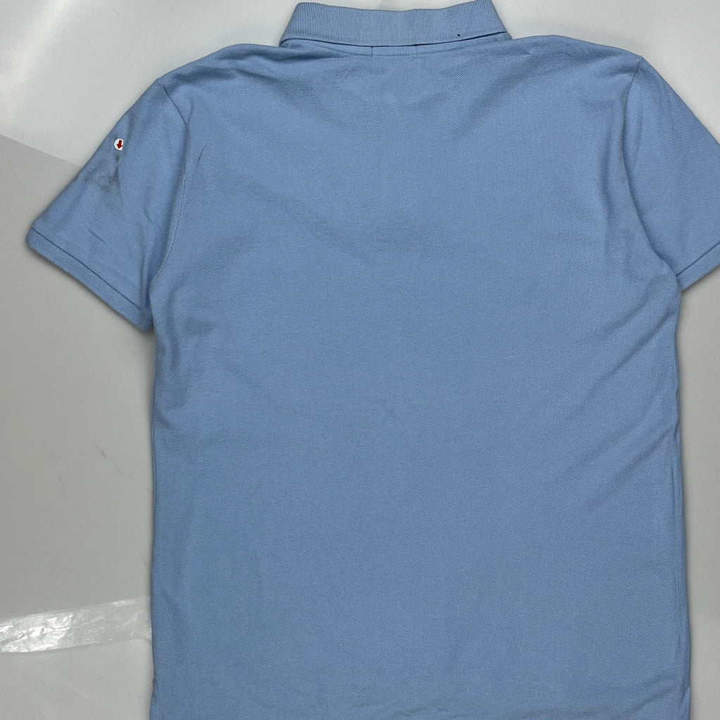 Polo By Ralph Lauren Polo Shirt - Medium Blue Cotton - Image 3